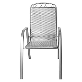 Sunfun Vrtna stolica (D x Š x V: 74 x 55 x 98 cm, Srebrne boje, Mogu se slagati jedni na druge)