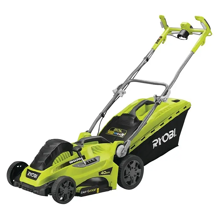 Ryobi Elektro-Rasenmäher RLM18E40H - 1.800 W, Schnittbreite: 40 cm - Elektrischer Rasenmäher Ryobi mit 1800 W Leistung und einem 40 cm breiten Schnittbereich, ideal für mittelgroße Gärten.