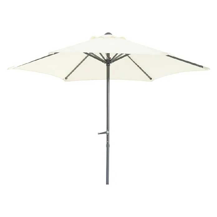 Sunfun Parasol Trentino II - Crudo, Diámetro de cobertura: 200 cm - Esta sombrilla de alta calidad ofrece una protección ideal contra el sol y es perfecta para el jardín, la terraza o el balcón.