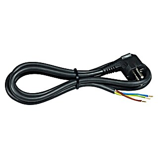 Commel Priključni kabel (2 m, H05VV-F, Presjek žice: 0,75 mm², Crne boje)