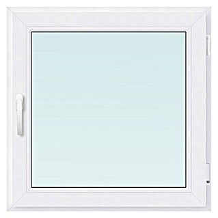 PVC prozor bez kvake (60 x 60 cm, Smjer otvaranja: Desno, Bijela)