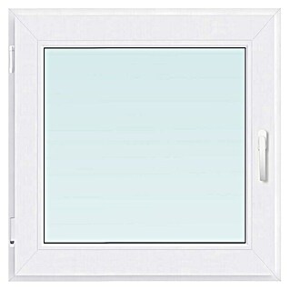 PVC prozor bez kvake (60 x 60 cm, Smjer otvaranja: Lijevo, Bijela)