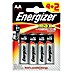 Energizer Alkalna baterija Max AA, 4 + 2 gratis 