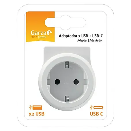 Garza  Adaptador de carga USB Schuko