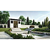 Weka Gartenhaus 225 (Außenmaß inkl. Dachüberstand (B x T): 315 x 249 cm, Holz, Anthrazit/Weiß, 6,343 m²) | BAUHAUS