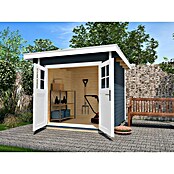 Weka Gartenhaus 179 (Außenmaß inkl. Dachüberstand (B x T): 356 x 375 cm, Holz, Grau/Weiß) | BAUHAUS