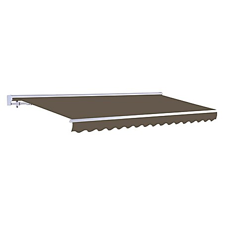 SmartSun Toldo con motor Vivant Habana (Marrón, Ancho: 4 m, Caída: 3 m)