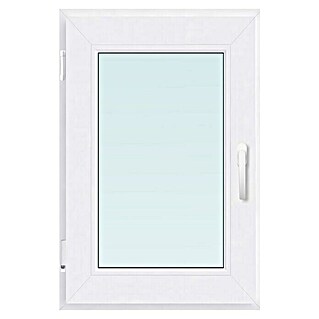 PVC prozor bez kvake (60 x 80 cm, Smjer otvaranja: Lijevo, Bijela)