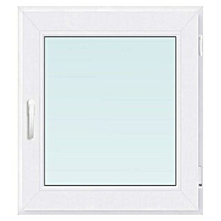 PVC prozor bez kvake (80 x 90 cm, Smjer otvaranja: Desno, Bijela)