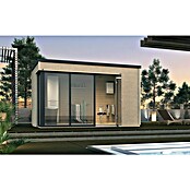 Weka Gartenhaus Designhaus Cubilis (Außenmaß inkl. Dachüberstand (B x T): 388 x 394 cm, Holz, Natur) | BAUHAUS