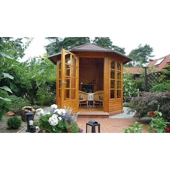 Weka Gartenpavillon 234 A - L x B x H: 365 x 336 x 300 cm, Fichte - Stimmungsaufnahme