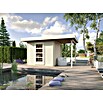 Weka wekaLine Gartenhaus Designhaus 172 + Anbau 150 cm (Außenmaß inkl. Dachüberstand (B x T): 424 x 316 cm, Holz, Natur, 9,278 m²) | BAUHAUS