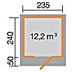 Weka wekaLine Gartenhaus Designhaus 172 (Außenmaß inkl. Dachüberstand (B x T): 279 x 316 cm, Holz, Anthrazit/Weiß, 5,663 m²) | BAUHAUS