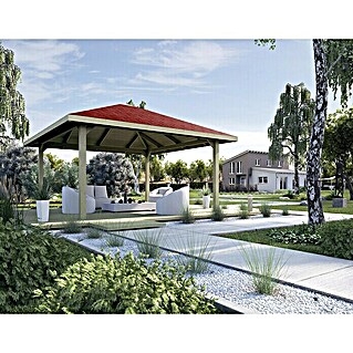 Weka Pavillon Gartenoase 651 A (L x B: 480 x 480 cm, Mit Dachschindeln)