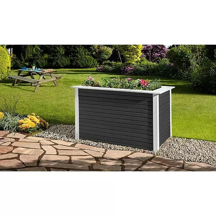 Weka Hochbeet 669 - 91 x 131 x 81 cm, Holz, Anthrazit - Stimmungsaufnahme