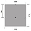 Weka Carport 612 (592 x 606 cm, Doppelcarport, Natur) | BAUHAUS