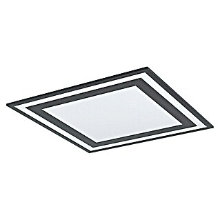Eglo LED-Deckenleuchte Savatarila (36 W, L x B x H: 59,5 x 59,5 x 6 cm, Schwarz/Weiß, Neutralweiß)