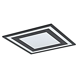 Eglo LED-Deckenleuchte Savatarila (24 W, L x B x H: 45 x 45 x 6 cm, Schwarz/Weiß, Neutralweiß)