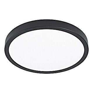 Eglo Fueva 5 LED-Deckenleuchte rund (Ø x H: 285 mm x 2,8 cm, Schwarz/Weiß, Warmweiß)