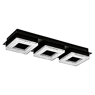 Eglo LED-Wand- & Deckenleuchte Fradelo 1 (12 W, L x B x H: 46 x 14 x 6 cm, Schwarz/Weiß, Warmweiß)