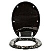 Poseidon WC-Sitz Concha (Schwarz, Polyresin)