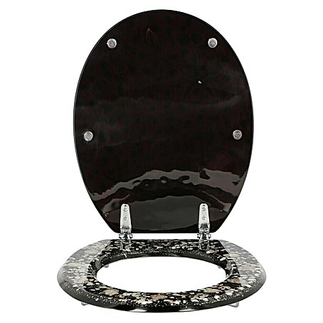 Poseidon WC-Sitz Concha (Polyresin, Schwarz)