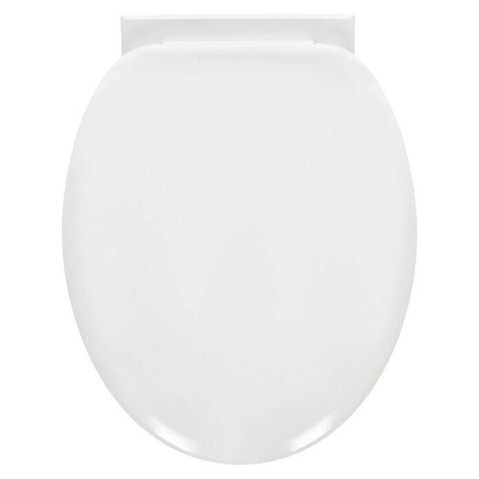 Tapa de WC Miami (Caída amortiguada, Plástico, Blanco)