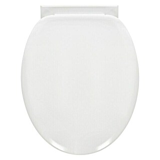 WC-Sitz Miami (Mit Absenkautomatik, Kunststoff, Weiß, B x H: 37,7 x 48 cm)