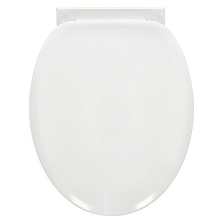 WC-Sitz Miami (Mit Absenkautomatik, Kunststoff, Weiß, B x H: 37,7 x 48 cm)