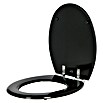 Poseidon WC-Sitz Rio (Mit Absenkautomatik, Holzkern, Schwarz)