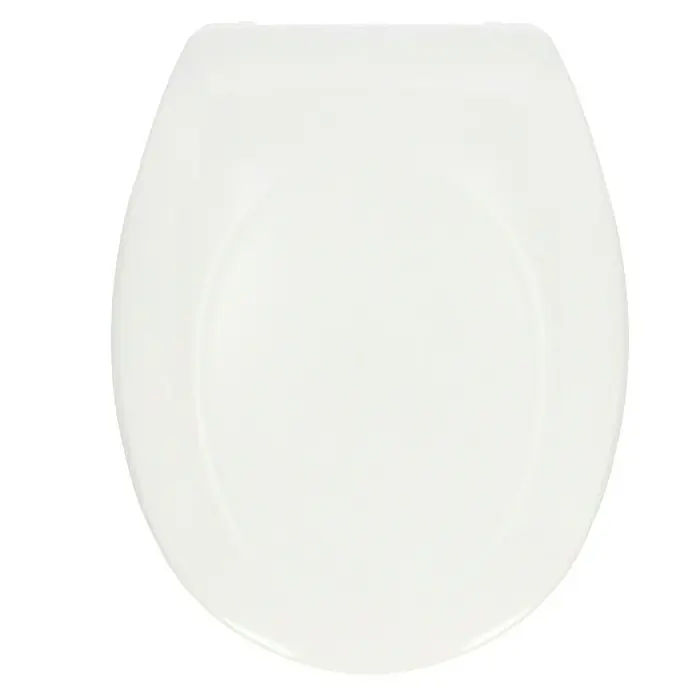Poseidon WC-Sitz Tampa - Duroplast, Weiß - Ein weißer Toilettensitz mit einem ovalen Design, ideal für moderne Badezimmer, sorgt für Komfort und Hygiene.