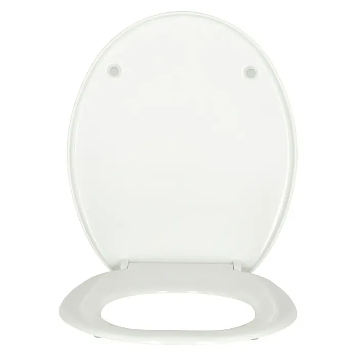 Poseidon WC-Sitz Memphis - Duroplast, Weiß - Weiße Toilettenbrille mit ovalem Deckel und Befestigungspunkten für die einfache Montage im Badezimmer.