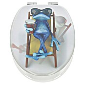 Poseidon WC-Sitz Froggy 3D (Mit Absenkautomatik, MDF, Abnehmbar, Mehrfarbig)