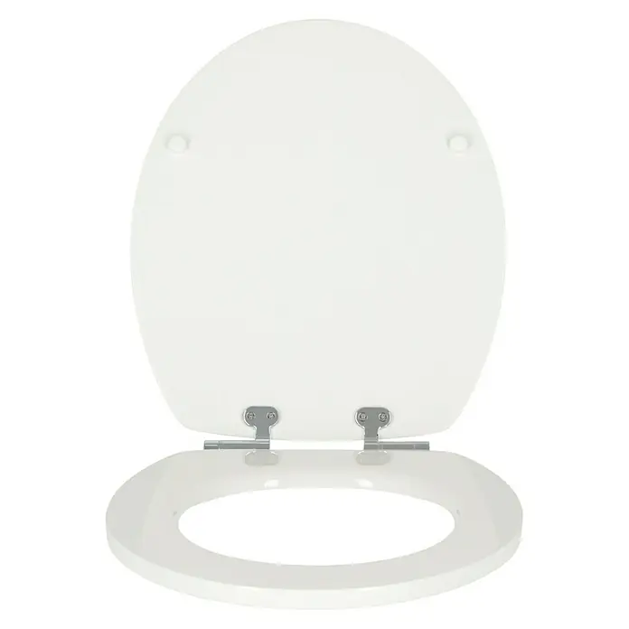 Poseidon WC-Sitz Spa - MDF, Anthrazit, Mit Absenkautomatik - Weißer Toilettensitz mit Deckel, die glänzende Oberfläche sorgt für ein sauberes Aussehen in jedem Badezimmer. Komfort und Hygiene in Einem.