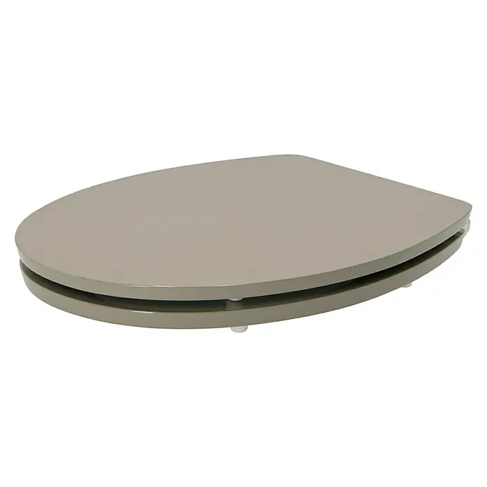 Poseidon WC-Sitz Kolorit - MDF, Anthrazit, Mit Absenkautomatik - Helle, geschlossene WC-Brille. Die WC-Brille ist leicht oval und aus glattem Material gefertigt und hat eine moderne Ausstrahlung.
