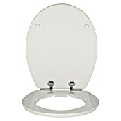 Poseidon Tapa de WC (Caída amortiguada, Núcleo de madera, Desmontable, Blanco)