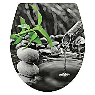 Poseidon WC-Sitz Zen Garden Magic Motion (Mit Absenkautomatik, Duroplast, Abnehmbar, Mehrfarbig)