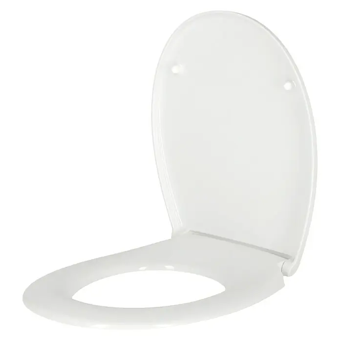 WC-Sitz Bora - Duroplast, Weiß, Mit Absenkautomatik - Weißer Toilettensitz mit Deckel, hygienisch und pflegeleicht für jedes Badezimmer. Komfort und Funktionalität vereint.