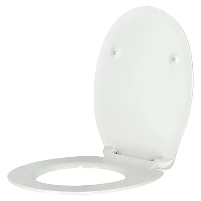 Poseidon WC-Sitz Elegance - Duroplast, Weiß, Mit Absenkautomatik, Uni - Weiße Toilettenbrille mit ovalem Deckel und Sitz, die für Hygiene und Komfort in jedem Badezimmer sorgt. Einfach zu installieren und zu reinigen.