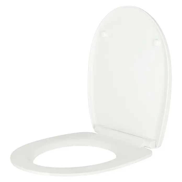 Poseidon WC-Sitz Fino - Duroplast, Weiß, Mit Absenkautomatik - Weißer Toilettensitz mit Deckel, ovale Form, ideal für jedes Badezimmer. Er ist hygienisch, pflegeleicht und langlebig.