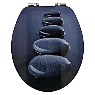 Poseidon WC-Sitz Bato Stone (Mit Absenkautomatik, Holz, Blau)