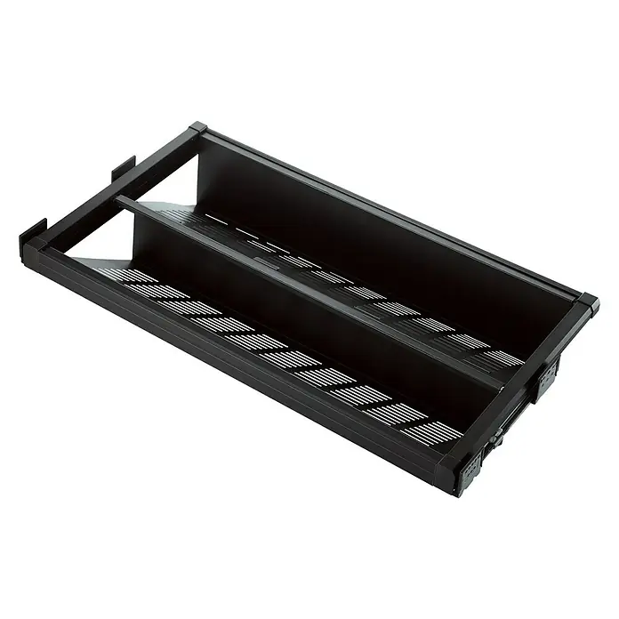 Estante para zapatos Moka - L x An x Al: 485 x 464 x 70 mm, Ajuste de la anchura: 464 mm - 514 mm, Marrón - Organizador de carpetas negro para material de oficina. El sistema de almacenamiento guarda archivos y documentos manteniendo el escritorio ordenado.