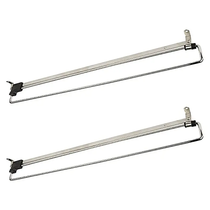 Adinor Soporte para perchero Essential - L x An x Al: 62 x 400 x 32 mm, Plateado, Extensible - Perchero extraíble para guardar la ropa fácilmente. Diseño práctico y que ahorra espacio.