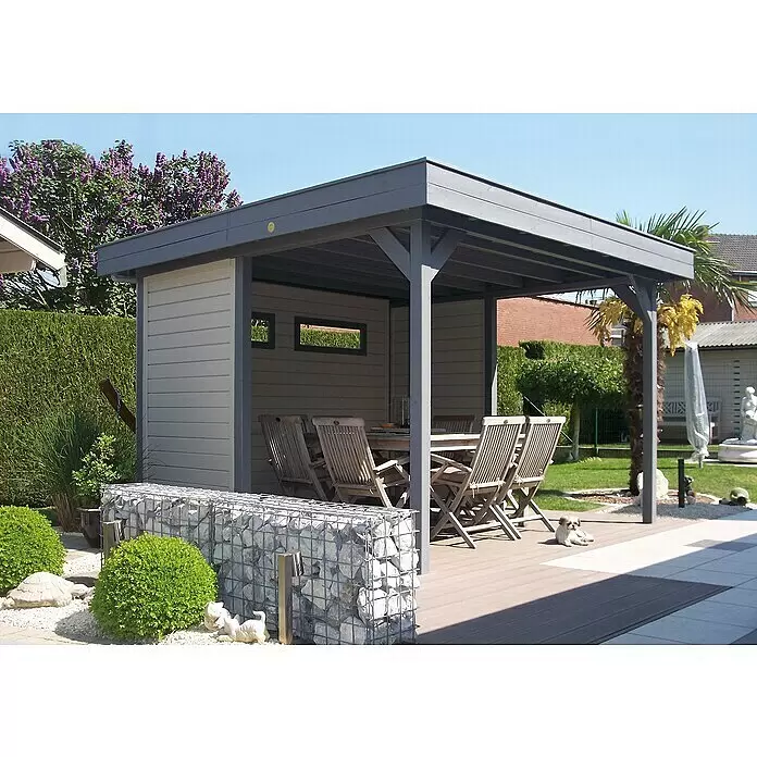 Weka Gartenlaube 657 Set - 360 x 349 x 230 cm, Braun - Stimmungsaufnahme