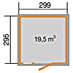 Weka Gartenhaus Schwedenhaus (Außenmaß inkl. Dachüberstand (B x T): 368 x 342 cm, Holz, Natur) | BAUHAUS