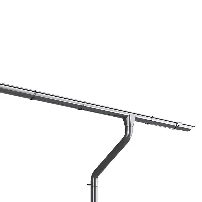 Weka Dachrinnen-Set - Passend für: Satteldächer bis Dachlänge 450 cm - Detailaufnahme