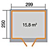 Weka Gerätehaus 325 A (7,493 m², Wandstärke: 19 mm, Unbehandelt) | BAUHAUS