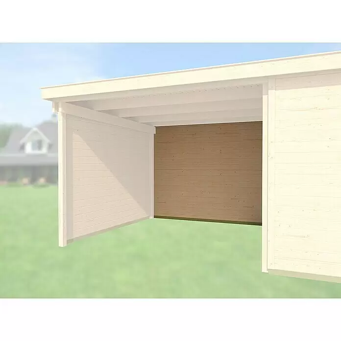 Weka Rückwand für Anbau 300 cm - Natur, Passend für: Weka Gartenhäuser Designhaus 126 B & 172 B - Detailaufnahme