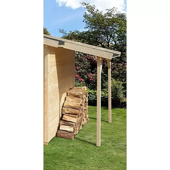 Weka Schleppdach - Passend für: Weka Gartenhäuser Wandstärke 28/45 mm, Natur - Detailaufnahme