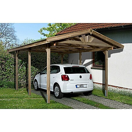 Weka Carport 611 (340 x 500 cm, Holz, Carport geeignet für: PKWs)